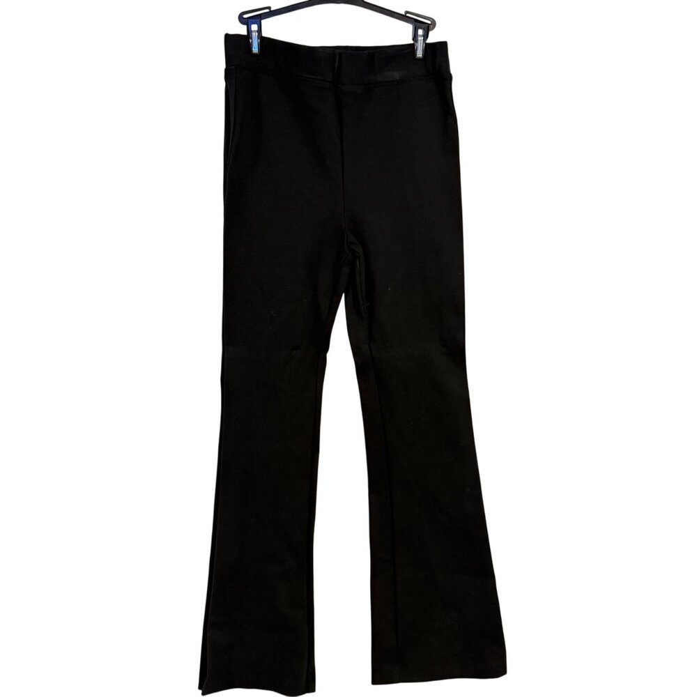 Anthro Maeve Slim Flare Black Pants‎ Size M